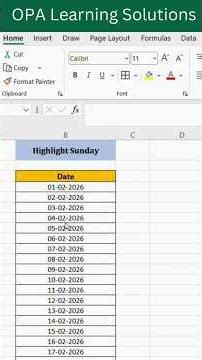 𝐀𝐮𝐭𝐨 𝐇𝐢𝐠𝐡𝐥𝐢𝐠𝐡𝐭 𝐒𝐮𝐧𝐝𝐚𝐲𝐬 𝐢𝐧 𝐄𝐱𝐜𝐞𝐥 📊 | 𝐂𝐨𝐧𝐝𝐢𝐭𝐢𝐨𝐧𝐚𝐥 𝐅𝐨𝐫𝐦𝐚𝐭𝐭𝐢𝐧𝐠 𝐓𝐫𝐢𝐜𝐤