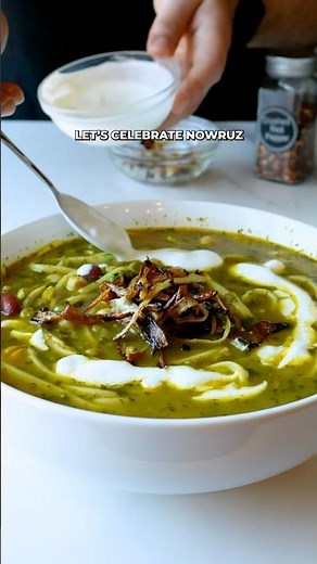 A Persian noodle soup called Ash Reshteh