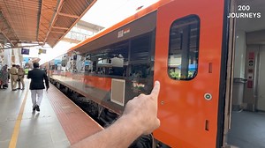 1.3M views · 10K reactions | LUXURIOUS ORANGE VANDE BHARAT EXPRESS AC CHAR CAR FULL TOUR INSIDE | Most Expensive Ticket  | 200Journeys | Facebook
