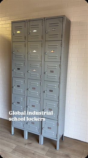 ✨AVAILABLE✨Set of Global Metal School Gym Lockers Dimensions: 36.25” width 12” depth 78” height These are heavy duty, industrial school or gym lockers. They can be locked with a padlock. Perfect for child’s room, playroom storage, garage, home gym or for an eclectic or industrial decorating genre. DM for pricing @512interiors offers local delivery in Austin & surrounding cities local pick up Delivery fees are determined by address Happy to accommodate third-party shipping services 50% deposit to