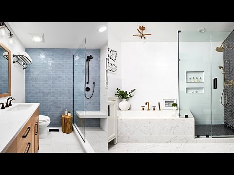 100 walk in shower design ideas 2023 // modern large doorless showers 2023.