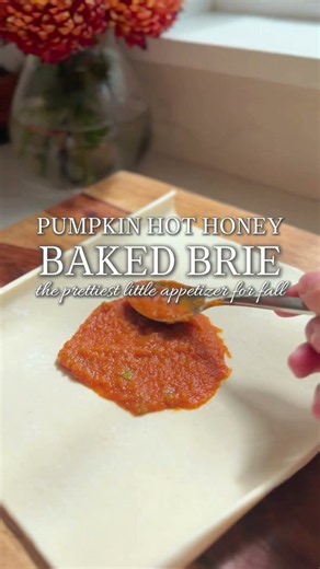 Pumpkin Baked Brie with Hot Honey | Easy Fall Appetizer