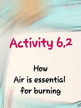 Class 8- Science Activity (6.2) HOW AIR IS ESSENTIAL FOR BURNING