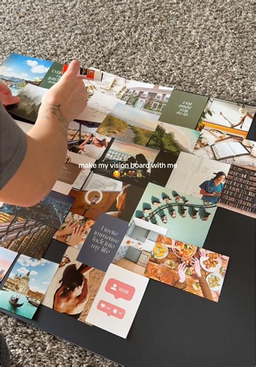 The Vision Board book made this so easy and enjoyable! First time ever making one and I loved every second of it ✨ #visionboard #visionboardtutorial #visualization #manifestation