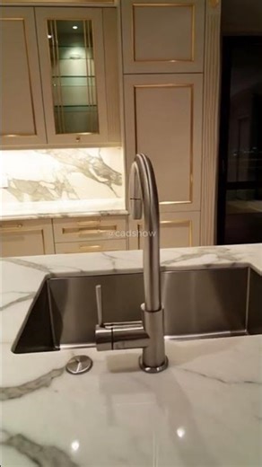 Small Kitchen Try This Genius Layout! #kitchen #luxury #shorts