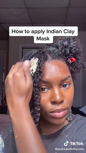How I apply the Indian clay mask ❤️ found in the drafts. #learnontiktok #tiktokpartner