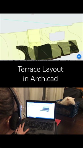 Structural integration of terraces into the master site plan #archicad #design #cad #construction