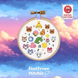 Animalcrossing - Cross Stitch Pattern - Digital Product - PDF - Etsy