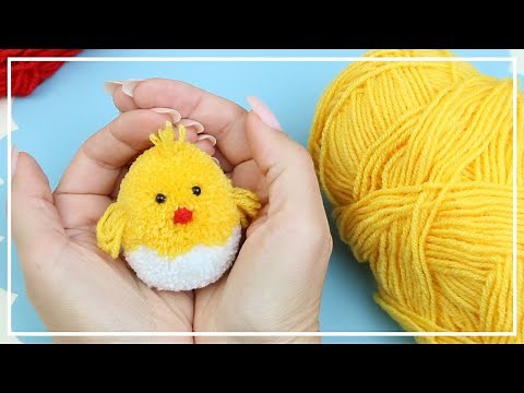 Super Easy Pom Pom Chick Making 🐣 Amazing Craft Ideas with Wool 🧶 How to Make Yarn Chick 🐣🧶🐣 DIY