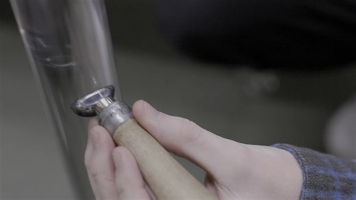 How do #Engineers measure viscosity? One way is by dropping a ball in a tube of fluid — in this case a tube of water and a tube of glycerin — then measuring the amount of time it takes the ball to travel through the fluid. #BornToDo #schoolofengineering #technicaleducation | Dunwoody College of Technology | Facebook