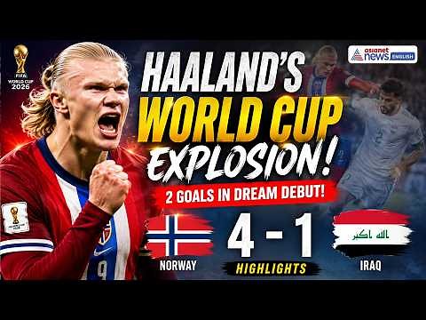 Norway vs Iraq Highlights: Haaland’s Dream World Cup Debut! 2 Goals & 4-1 Thriller