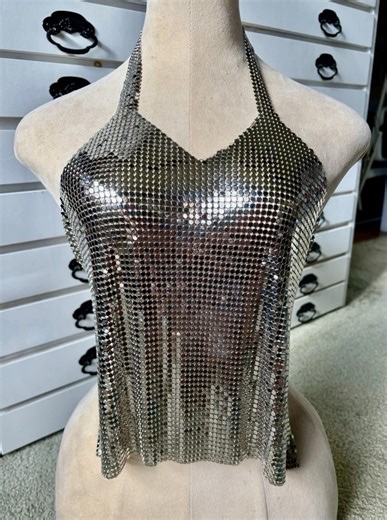 Vintage Chain Mail Halter Top (70-80s) - Etsy