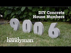 DIY Concrete House Numbers