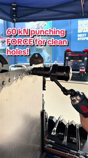💥 60 kN of hydraulic punching force for clean, burr-free holes in stainless steel — the BOSCH GLH 18V-60 cordless punch tool is the go-to for electricians working on switch cabinets and control panels #toolbrothers #bosch #powertools #boschtools #electrician