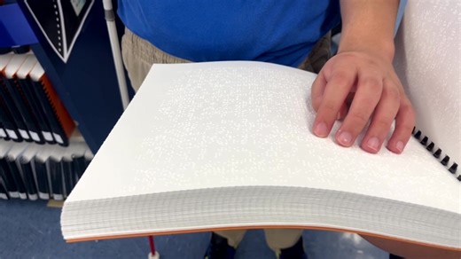 Brandon school adds library for blind and visually impaired students