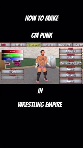 Cm punk tutorial in wrestling empire #wwe #wrestling #wrestlingempire #cmpunk