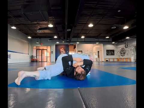 Side Control position for Jiu Jitsu (side view)