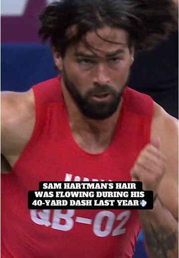 Sam Hartman's Flowing Hair During NFL Combine