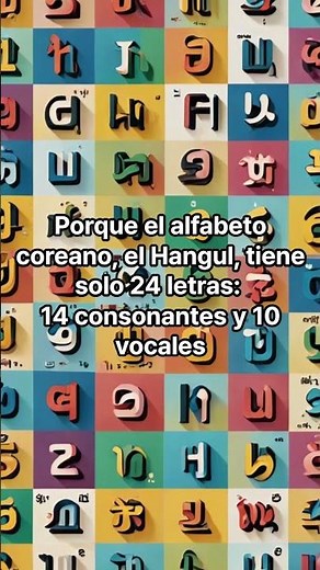 "¡Aprende Hangul fácil y rápido! Solo necesitas 24 letras" #coreanoonline
