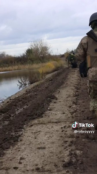 Soldiers Carrying RPG to Frontline in Ukraine
