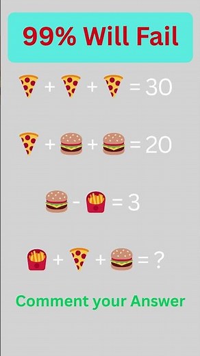 99% Will FAIL This Simple Math Test! 🧠 #Shorts