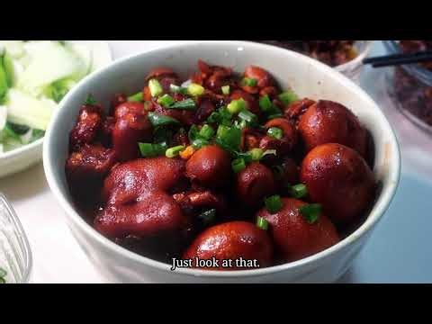 Black Vinegar Pig Trotters with Ginger | Chinese Pork Trotters Recipe 猪脚姜醋