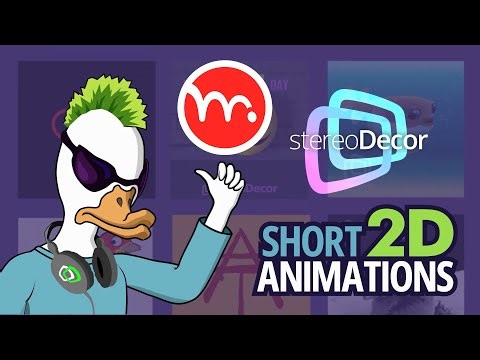 2D animation showreel / Moho / animated cartoony characters, logos, video ads