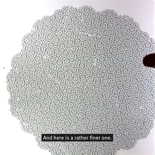 Sir Roger Penrose demonstrates the extraordinary moiré patterns produced by overlaying and rotating two identical, repeating patterns. As the two patterns are overlapped and rotated, they interfere with each other to produce tertiary patterns. Watch the full talk: youtube.com/watch?v=th3YMEamzmw | Royal Institution of Great Britain