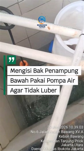 Fauzi Syam on Instagram: "Mengisi Bak Penampung Bawah Pakai Pompa Air Agar Tidak Luber"