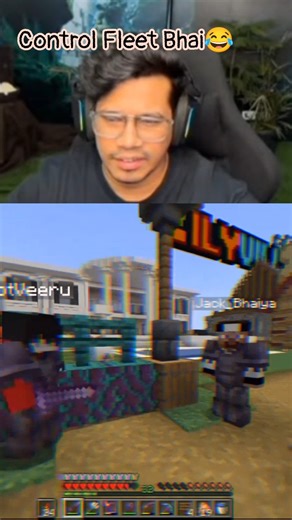 Control Fleet Bhai😂😂 Funny Moment With Jack_Bhaiya LillyVille Members #minecraft