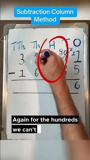 How to Use Subtraction Column Method #mathsrevision