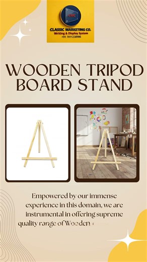 Elevate Your Display: Premium Wooden Tripod Board Stands by Classic Marketing Co. 🎨