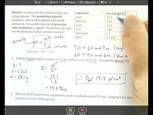Density Calculations - Examples - Video Tutorial - Grade 9