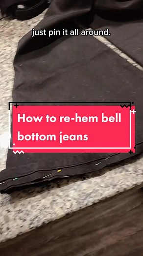 How to Re-Hem Bell Bottom Jeans Easily