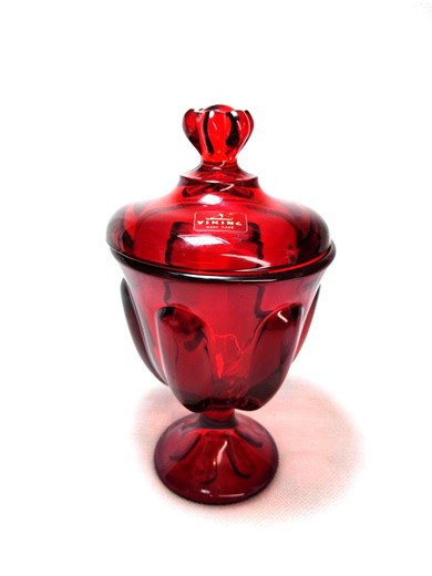 Vintage Viking Glass Ruby Red Candy Dish, 1960s Epic Petal Design - Etsy Canada
