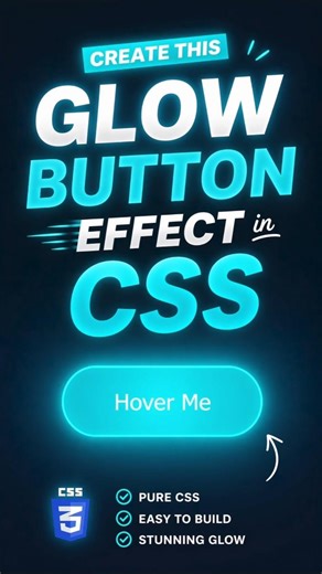 Learn to Create Glow Effect in CSS #coding #python #frontendcourse #tutorial
