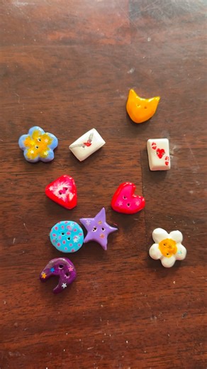 clay buttons! #colorful #clay #clayart #claycraft #buttons #button #handmade #claycrafts
