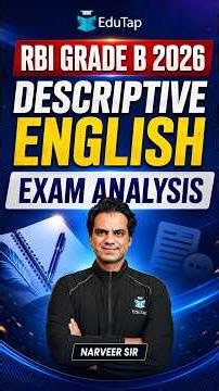RBI Grade B 2026 Descriptive English Exam Analysis | Essay, Precis & Comprehension