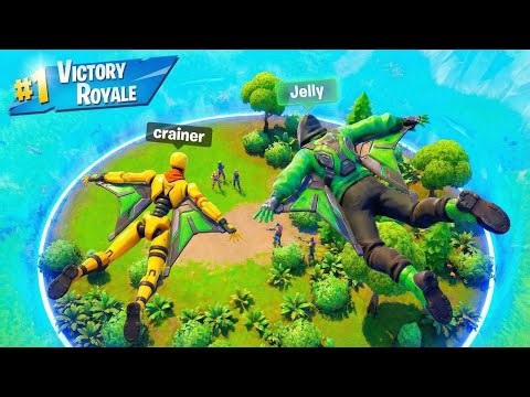 Wingsuit ONLY Fortnite WIN w/ Jelly & Crainer!