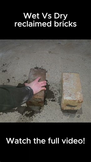 Wet vs Dry Reclaimed Bricks 🧱 #SHORT