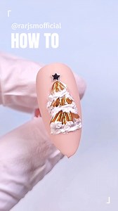7.9K views · 64 reactions | ✨Minimalist Gold Christmas Tree Nail Art...