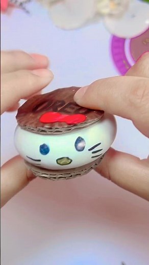 DIY Hello Kitty Oreo Squishy! 🍪💖 Easy Paper Craft #Shorts
