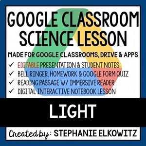 Light Waves Google Classroom Lesson