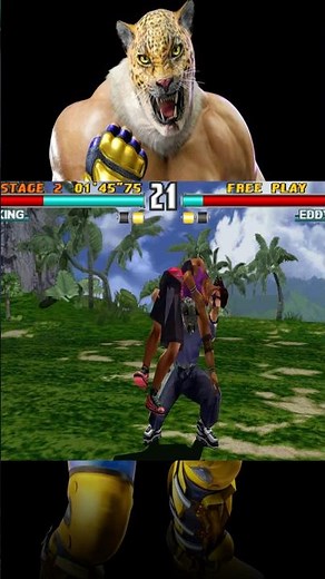 King vs Eddy tekken 3 gameplay #shorts #tekken3 #highlights #khansiracedmy