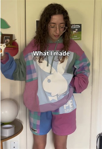 I just upcycled my FAVVV matching set from a thrift store tee 👏🏼 Find this matching set on my site Apr. 2 at 7 pm est! #sustainablefashion #somethingmadecustom #thrifted #fashion #upcycledfashion