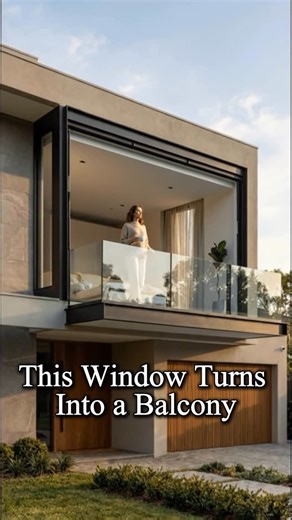 Olena Prykhodko | Engineer Created a Window That Becomes a Balcony A modern architectural solution that transforms a panoramic window into a functional... | Instagram