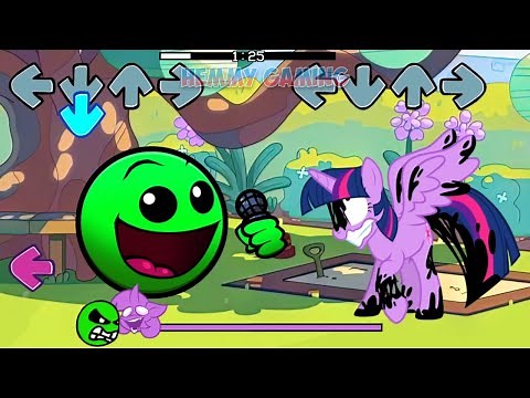FNF Geometry Dash 2.2 vs My Little Pony Pibby Corrupted Sings Can Can | Fire In The Hole FNF Mods
