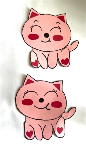 This paper cat craft is actually genius #diy #papercrafts #cute