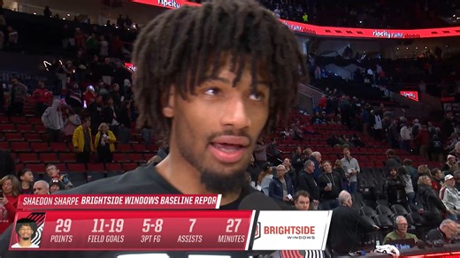 Shaedon Sharpe Postgame Interview | Brightside Windows Baseline Report | vs Jazz | January 5th, 2025 | Portland Trail Blazers