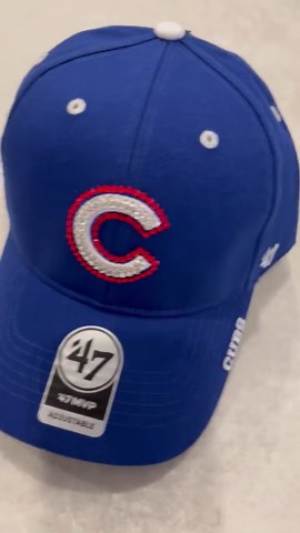 CHICAGO CUBS Blue Rhinestone Bling Hat: Hand-jeweled With Swarovski Crystals - Etsy